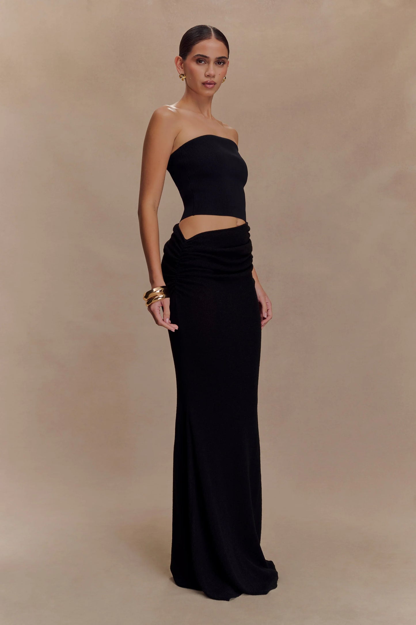 Meshki Jasiel Strapless Knit Maxi Dress