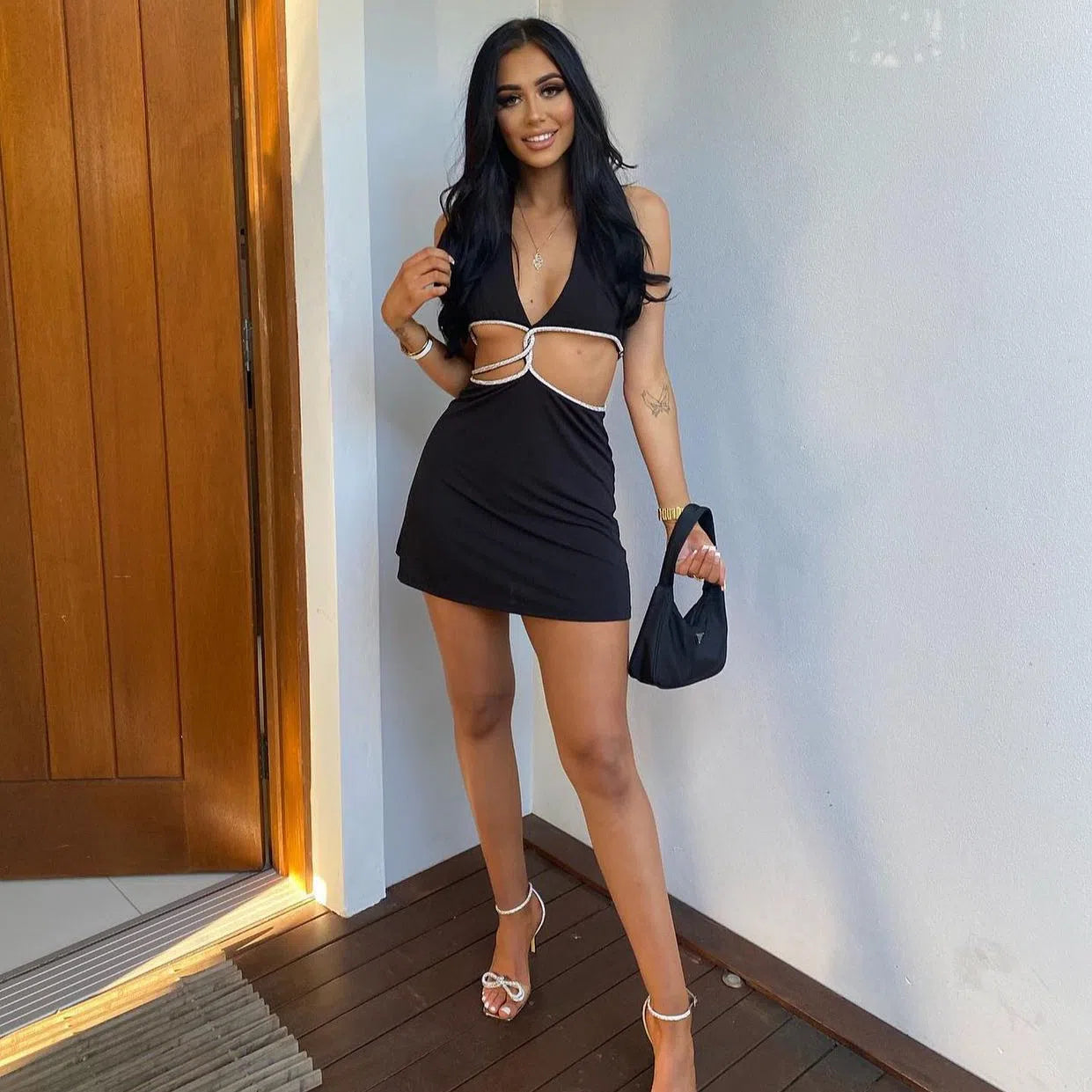 Meshki Nicha Halter Mini Dress