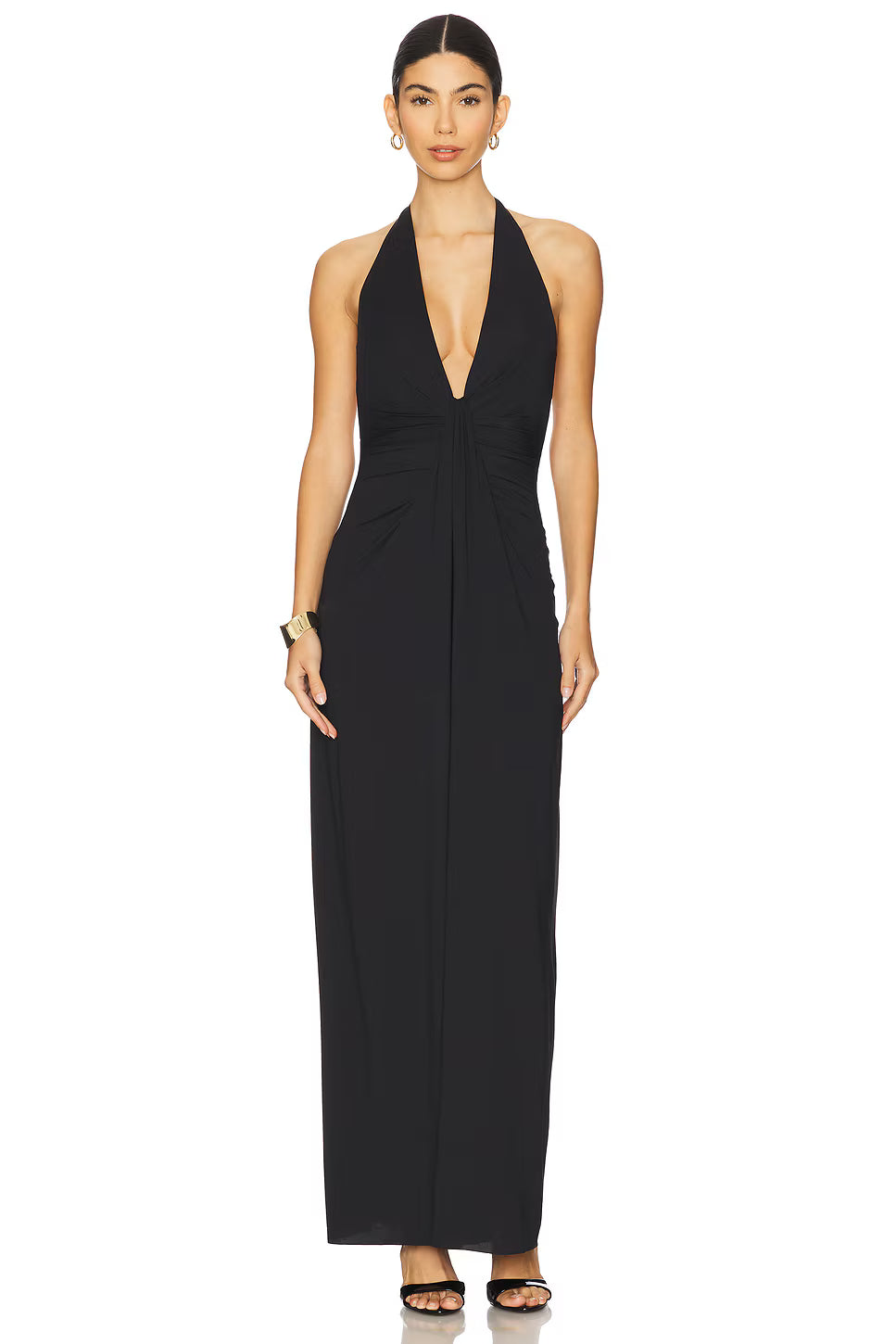 Bec + Bridge Tillie Drape Maxi Dress Black