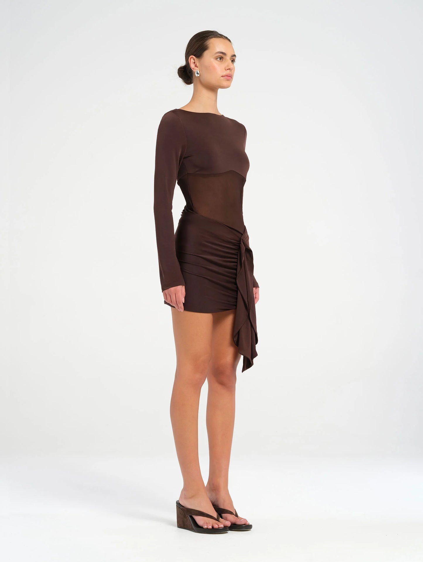Benni Juni Mini Dress Chocolate