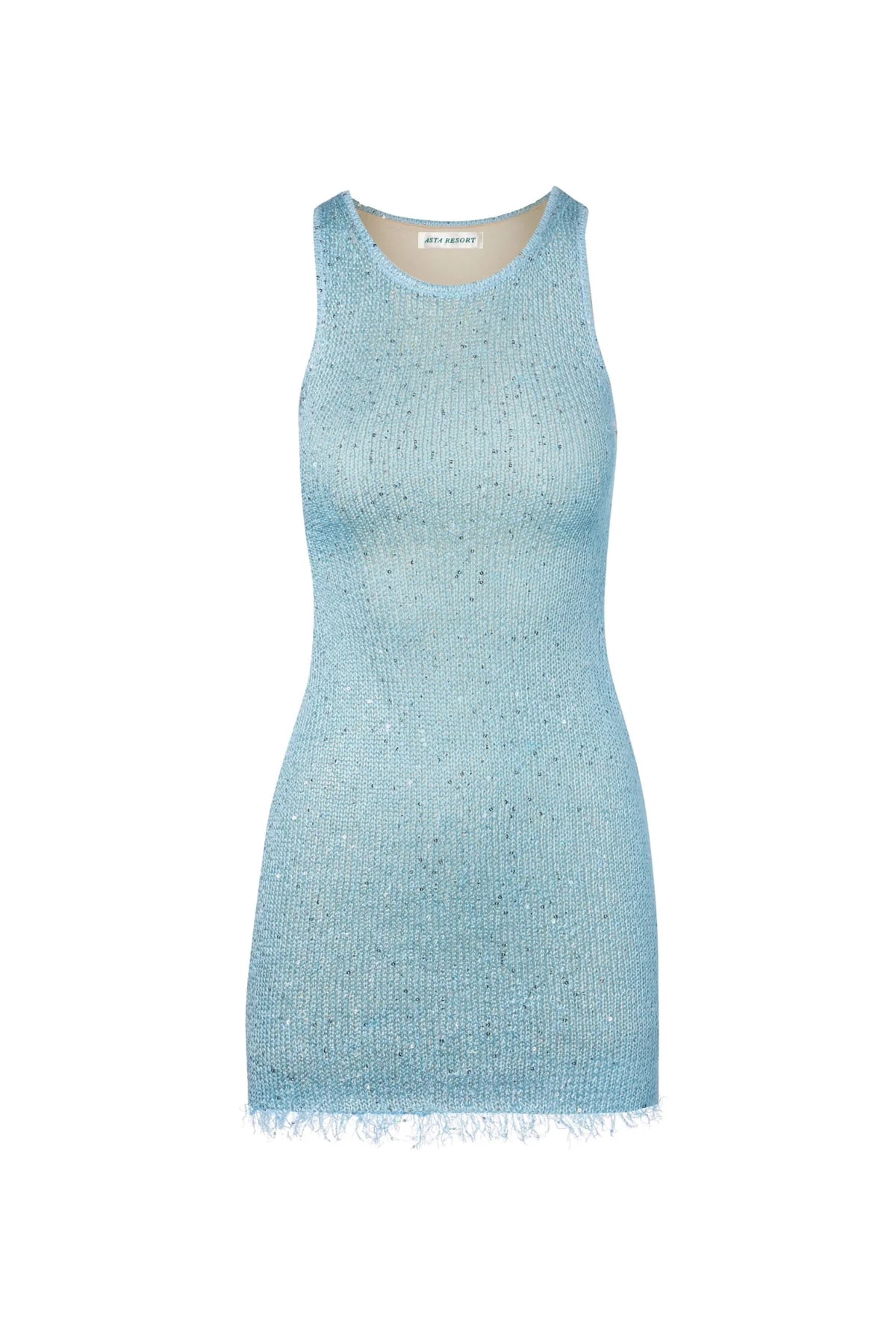 Asta Resort Natalia Mini Dress Baia Blue Sequin