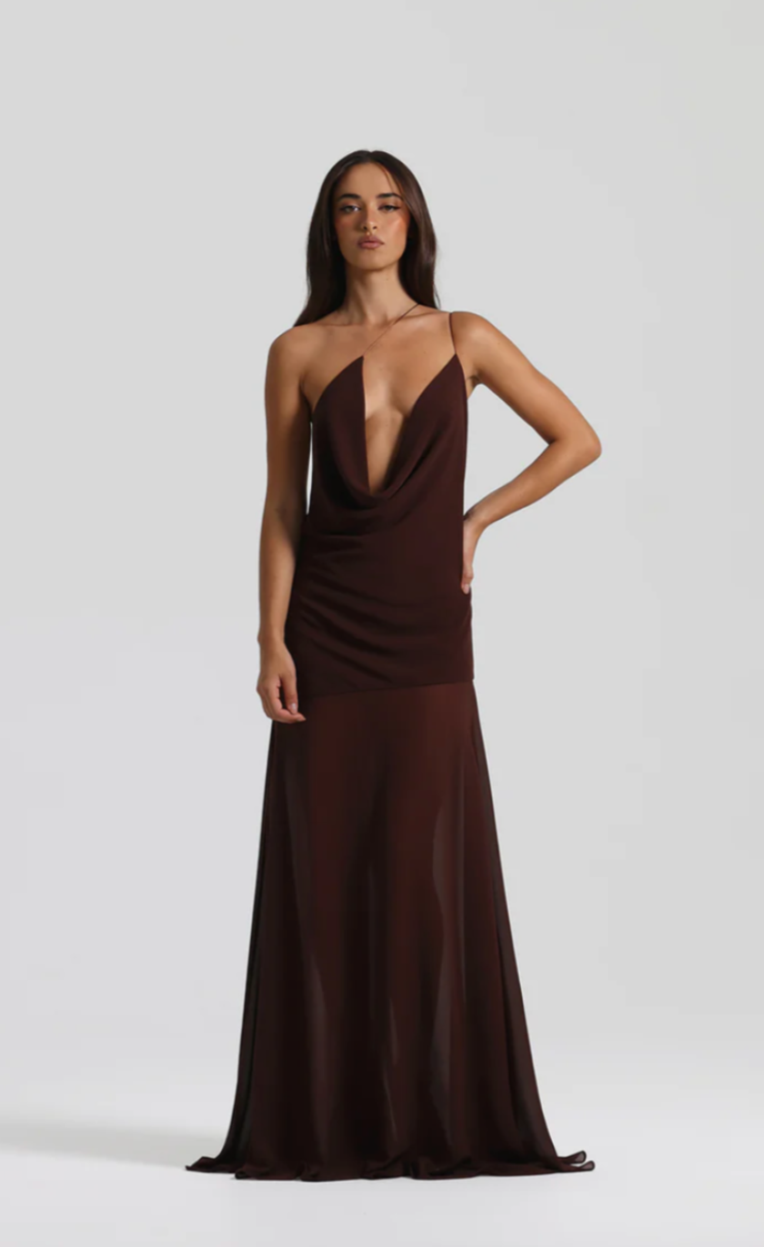 Natalie Rolt Dimity Gown Espresso