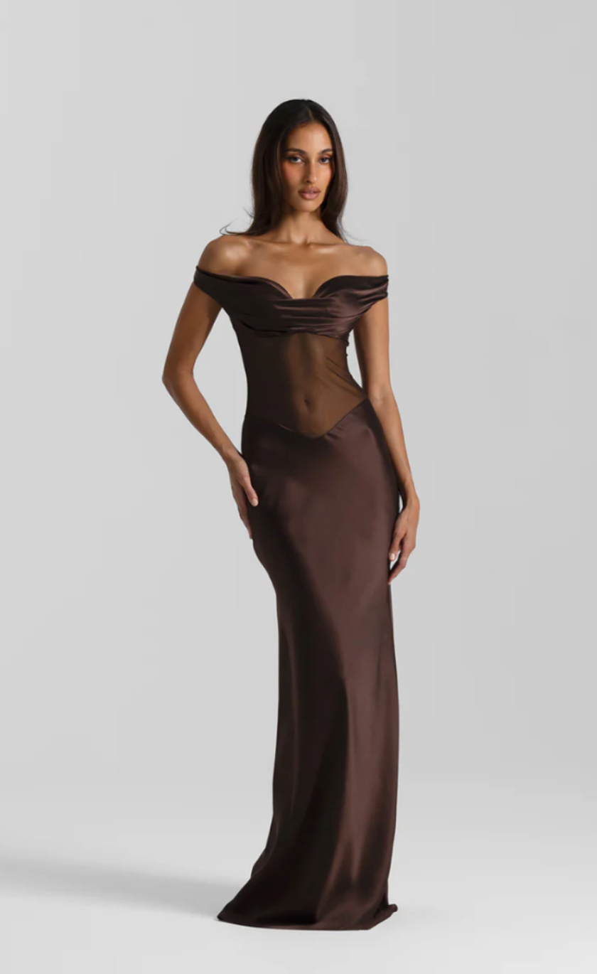 Natalie Rolt Gwyneth Gown Espresso