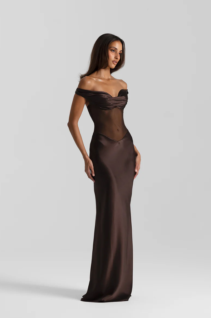 Natalie Rolt Gwyneth Gown Espresso