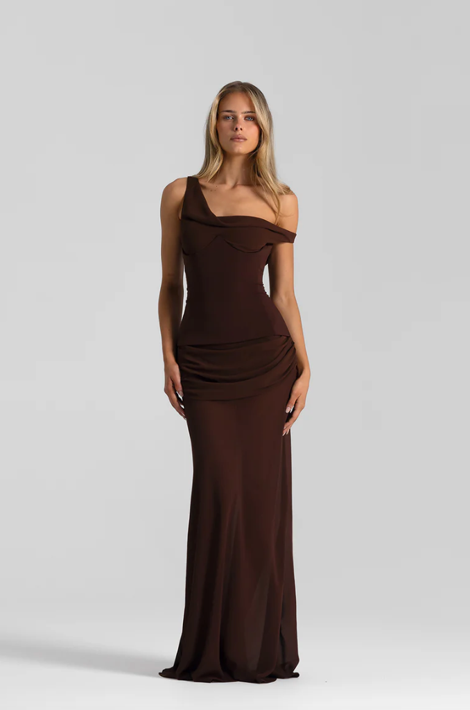 Natalie Rolt Cadence Gown Espresso