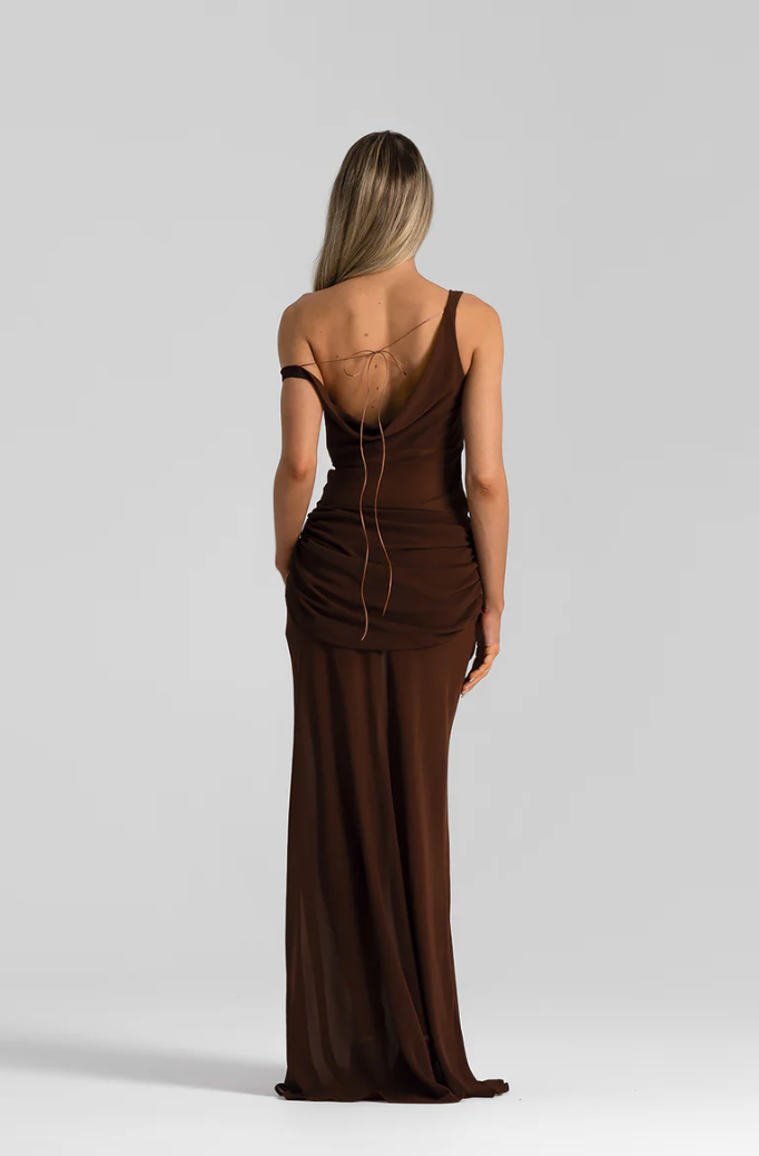 Natalie Rolt Cadence Gown Espresso