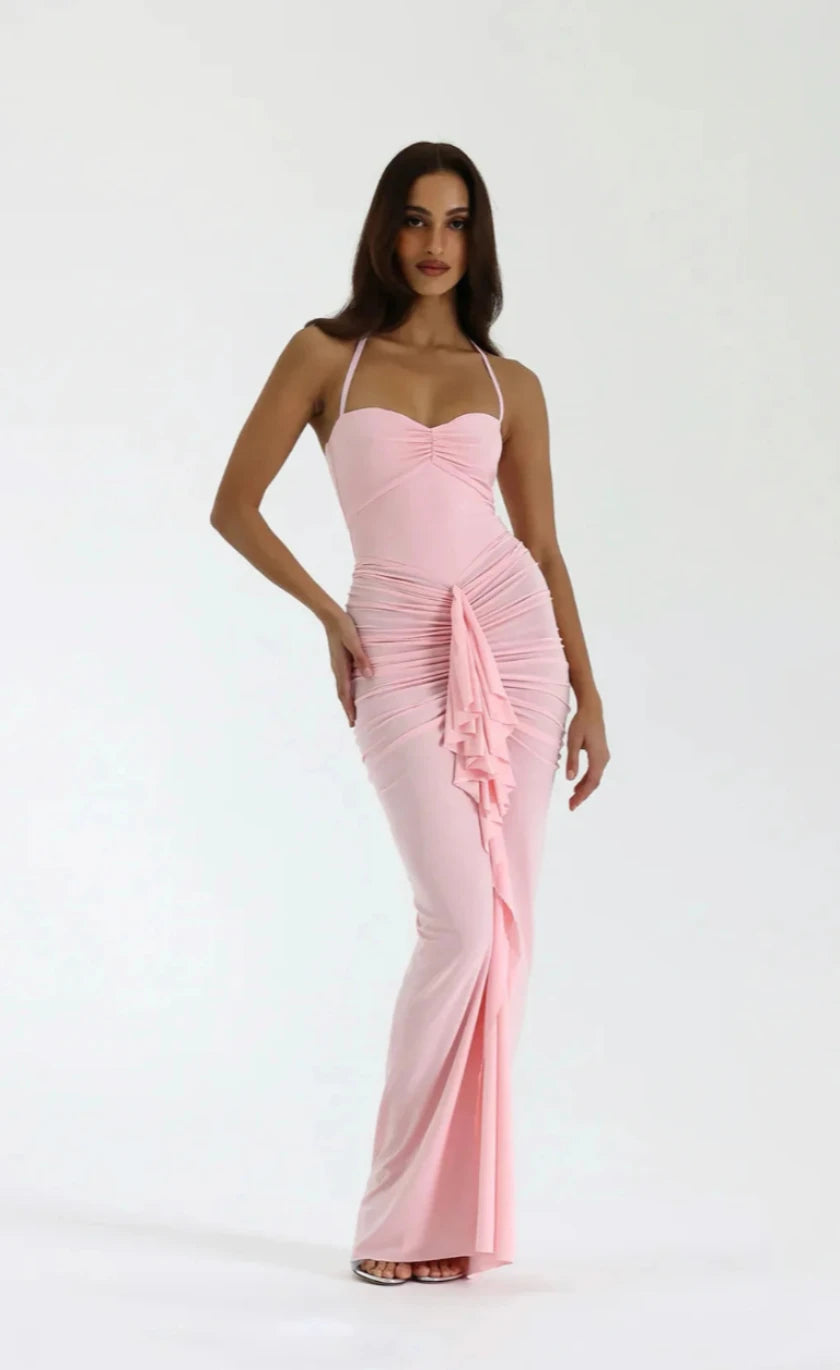 Natalie Rolt Shontae Gown Pink Blossom – Celeb Style Hire