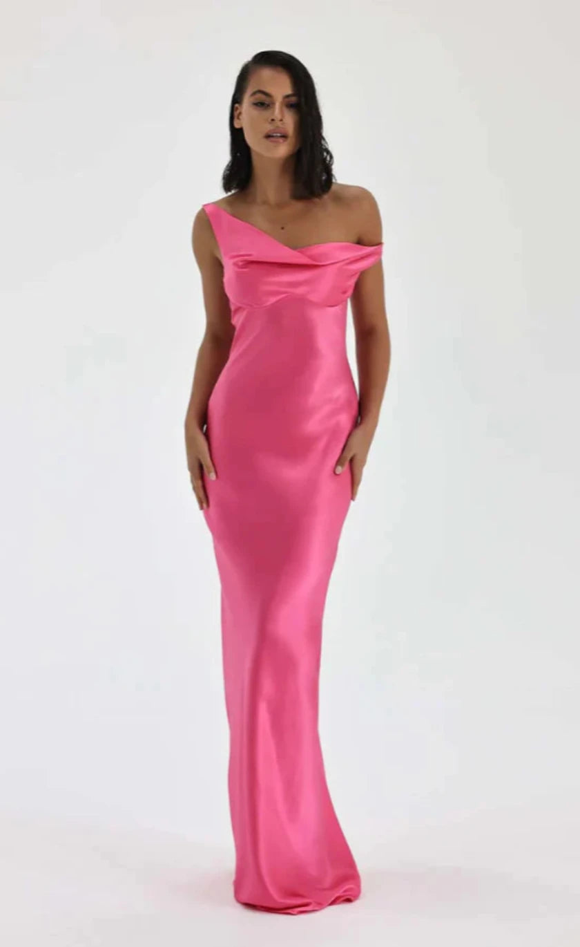 Natalie Rolt Monika Gown Neon Pink
