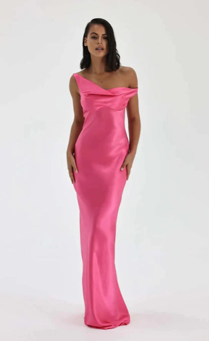 Natalie Rolt Monika Gown Neon Pink