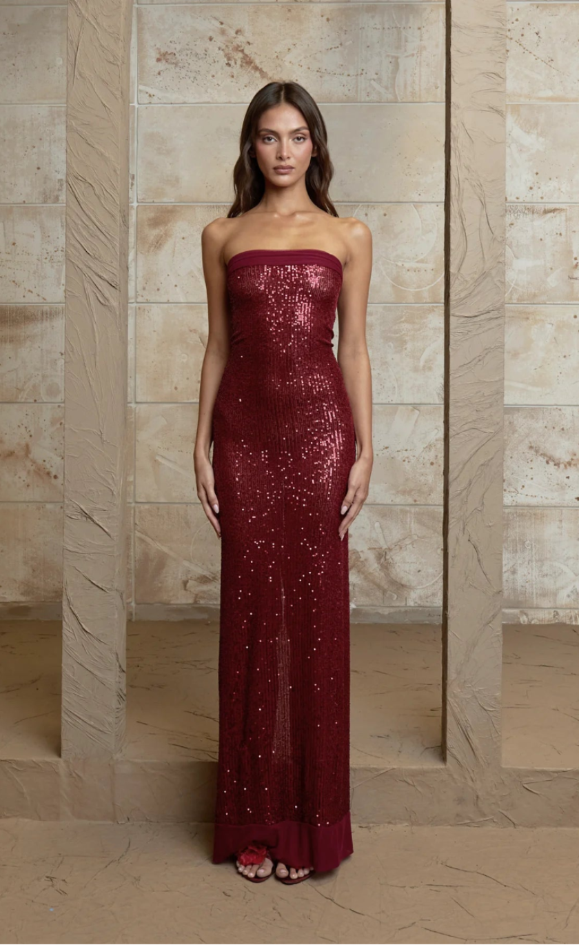 Fait Par Foucth Elizabeth Dress Ruby
