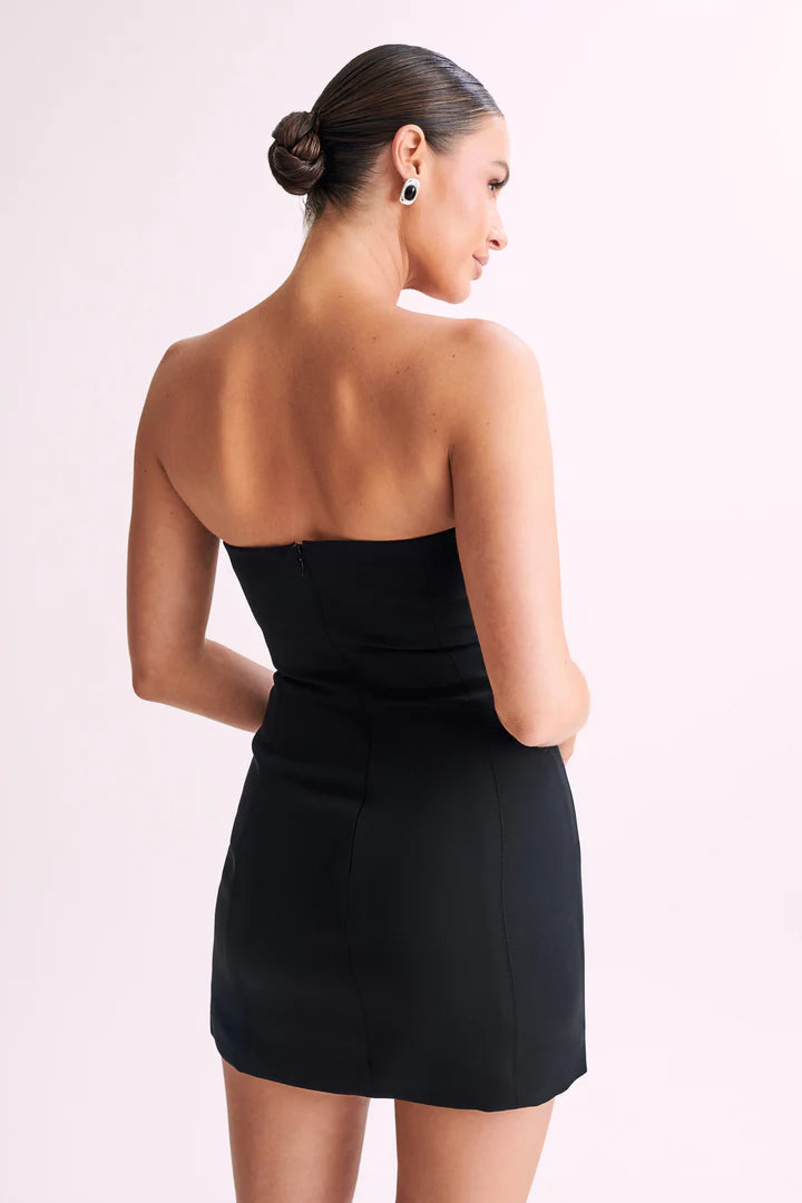 Meshki Maci Crepe Mini Dress Black