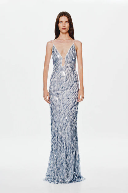 SELLING Misha The Sapphire Sequin Dress Dove Grey