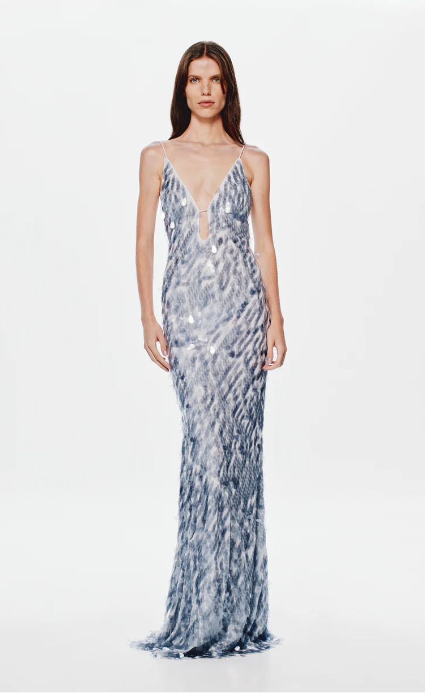 SELLING Misha The Sapphire Sequin Dress Dove Grey