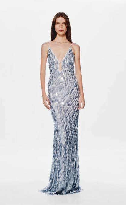 SELLING Misha The Sapphire Sequin Dress Dove Grey