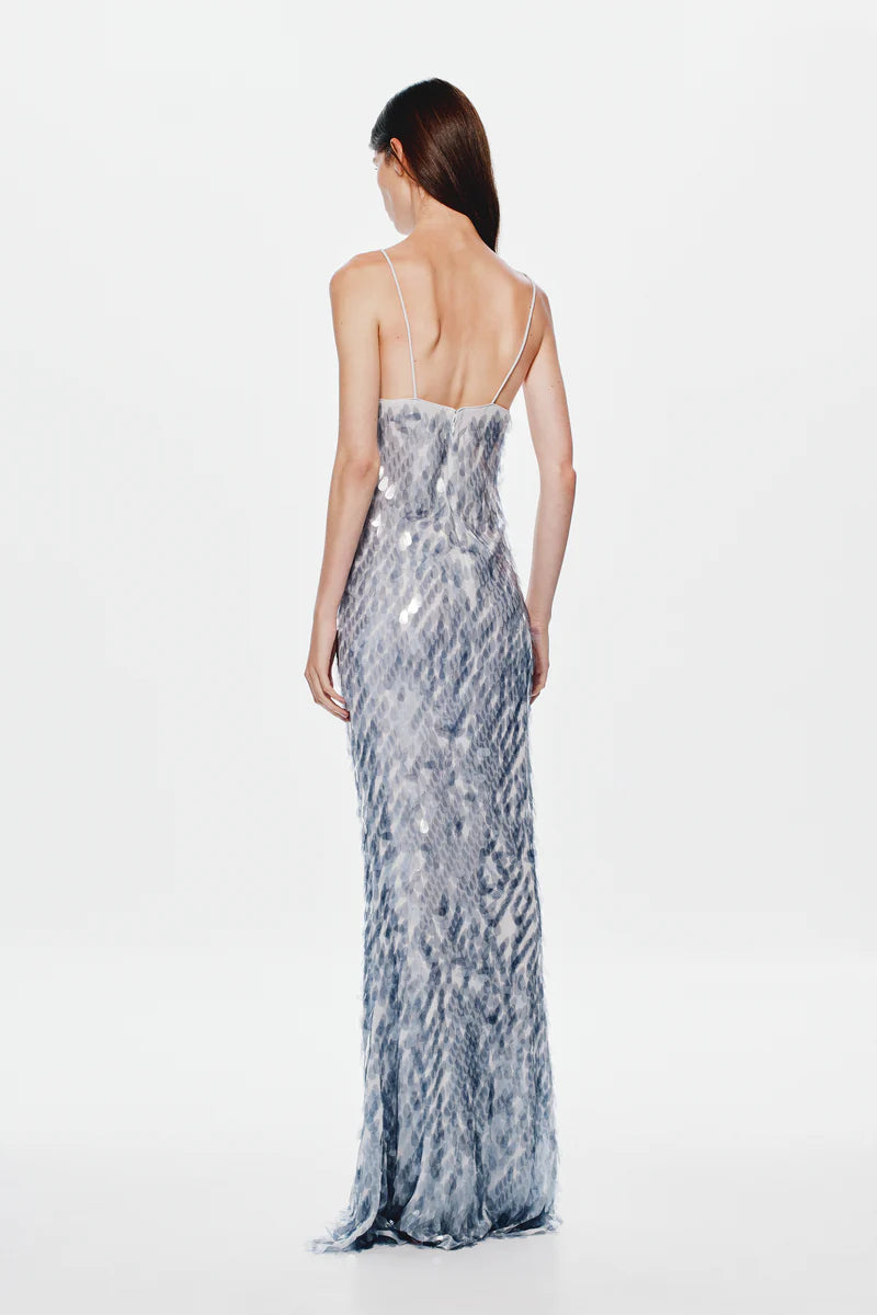 Misha The Sapphire Sequin Dress Dove Grey