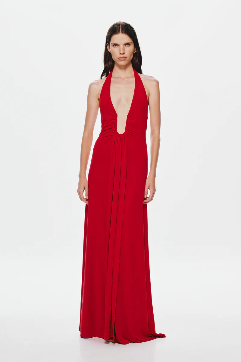 Misha Jennifer Cupro Maxi Cherry
