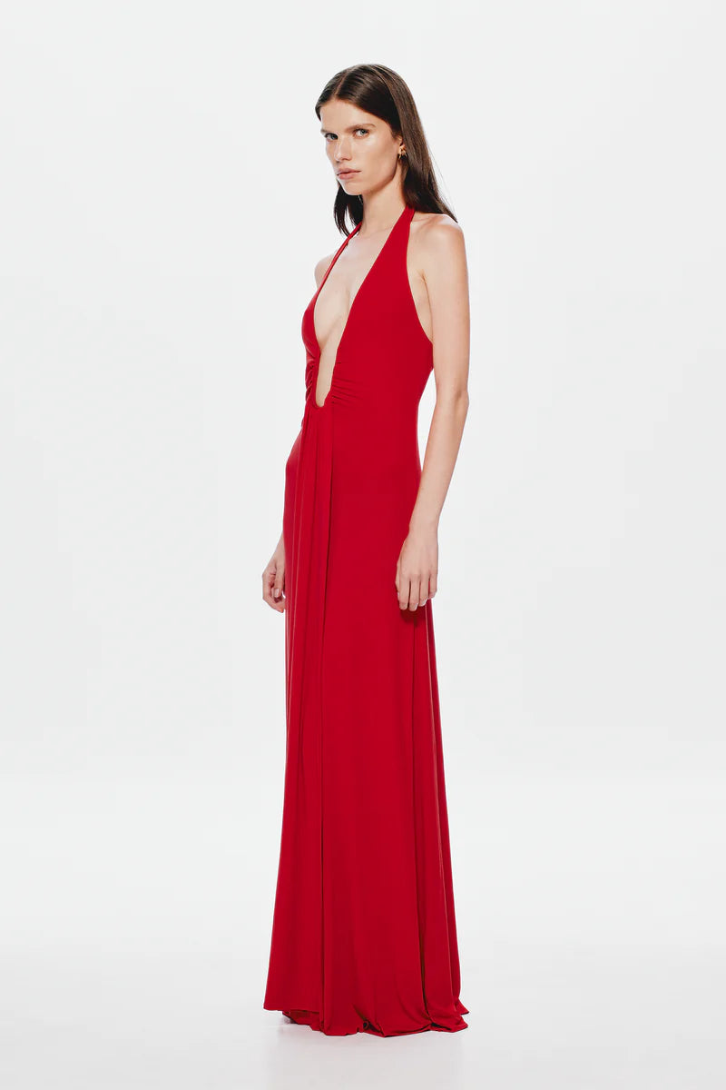 Misha Jennifer Cupro Maxi Cherry