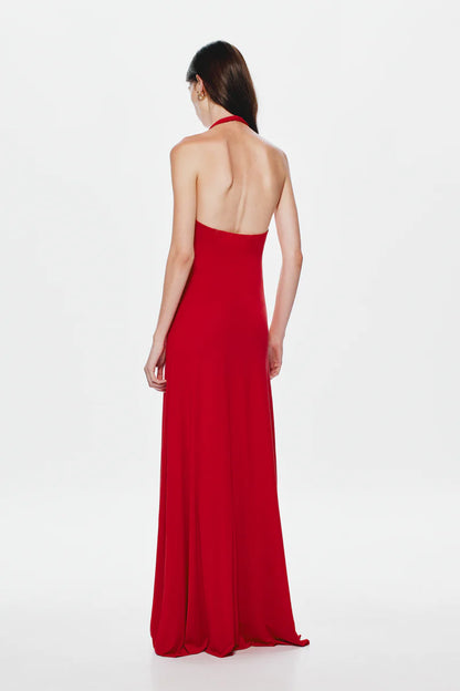 Misha Jennifer Cupro Maxi Cherry