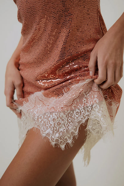 Fait Par Foutch Celeste Dress Rose Glimmer