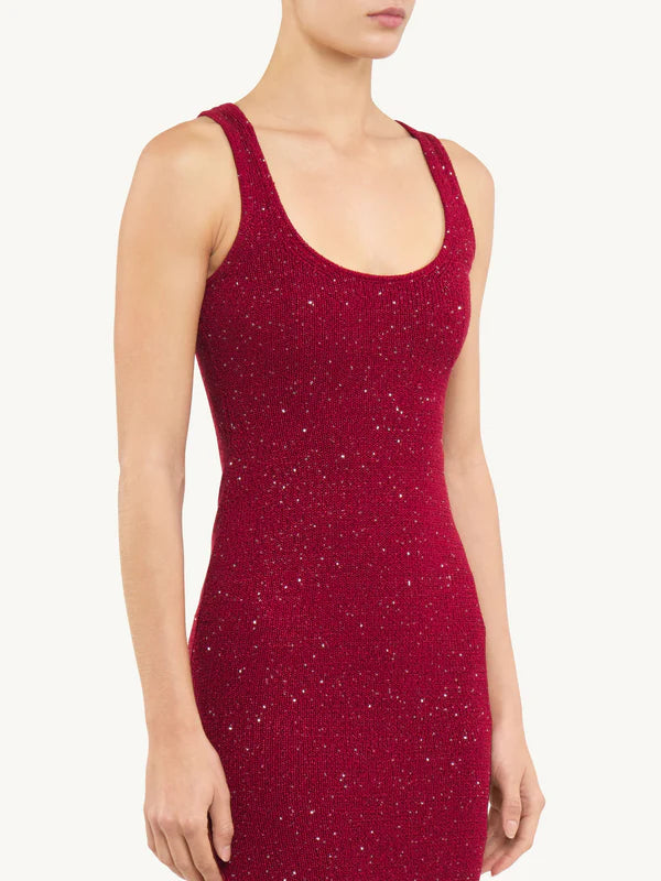 Asta Resort Ana Dress Wine Sequin