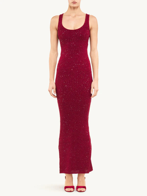 Asta Resort Ana Dress Wine Sequin
