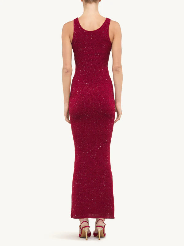 Asta Resort Ana Dress Wine Sequin