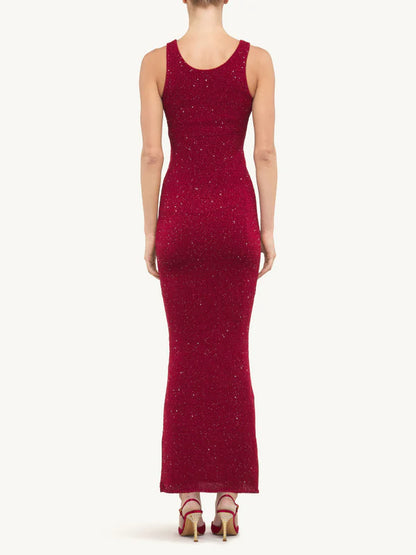 Asta Resort Ana Dress Wine Sequin