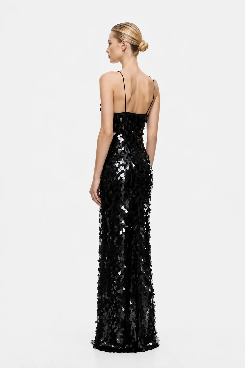 Misha Sapphire Sequin Maxi Dress Black