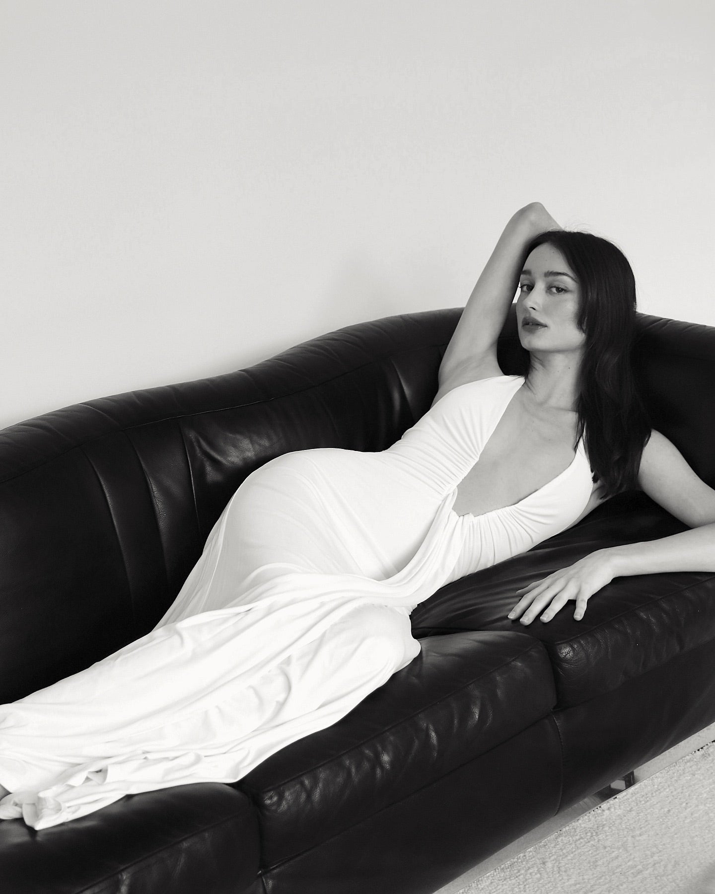 Misha Jennifer Cupro Maxi Dress Ivory