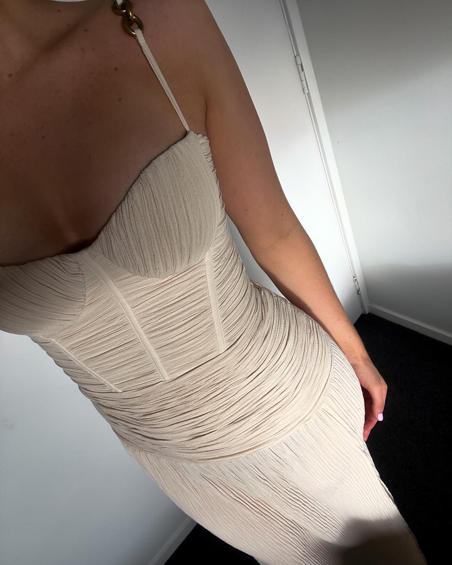 SELLING Manning Cartell Double Time Pleat Dress Nougat