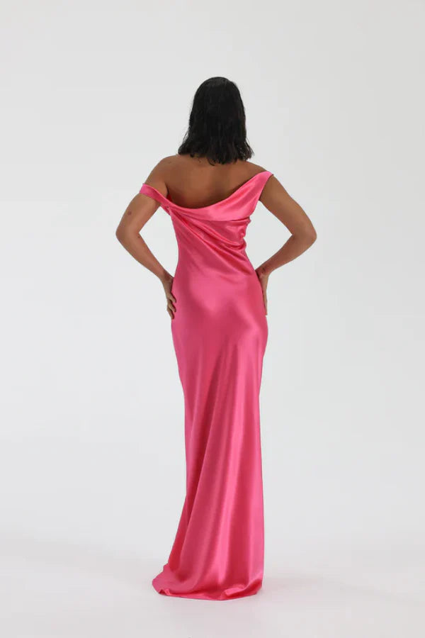 Natalie Rolt Monika Gown Neon Pink