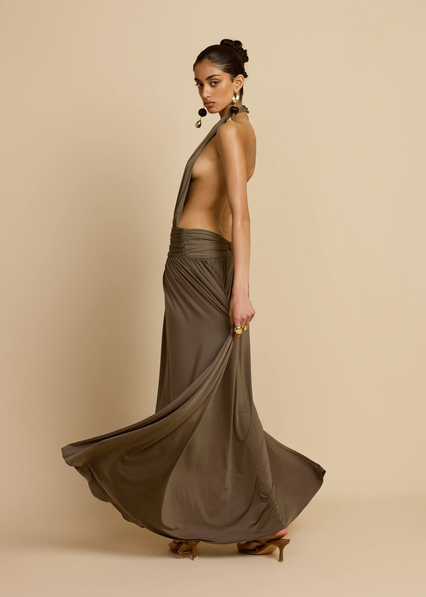 Arcina Ori Santina Dress Khaki