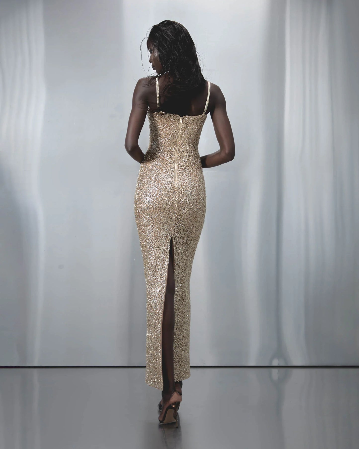 The Dolls House Fashion Sira Maxi Dress - Gold
