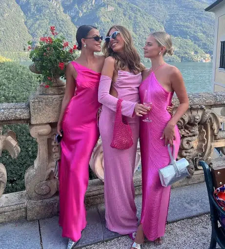 Natalie Rolt Monika Gown Neon Pink