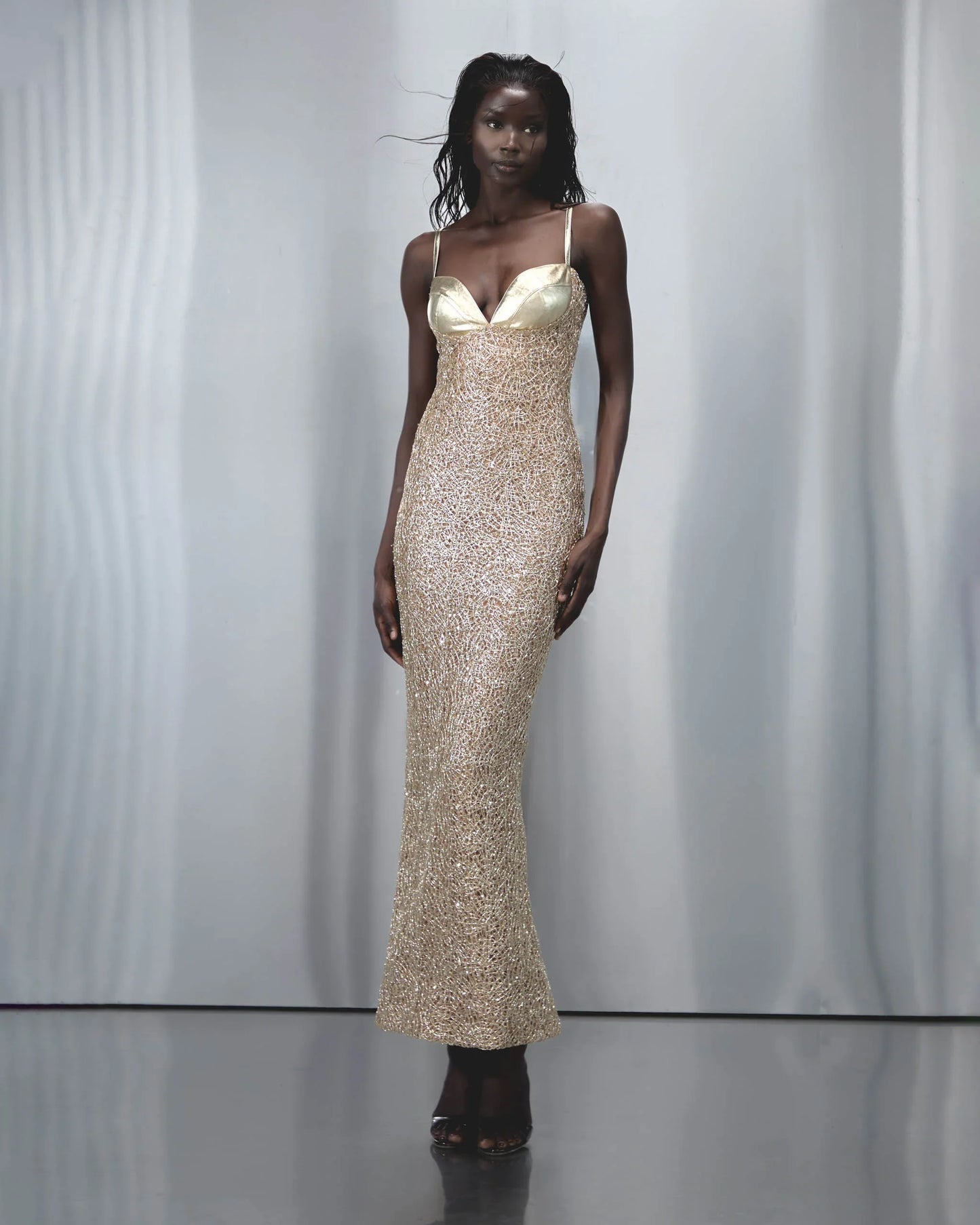 The Dolls House Fashion Sira Maxi Dress - Gold
