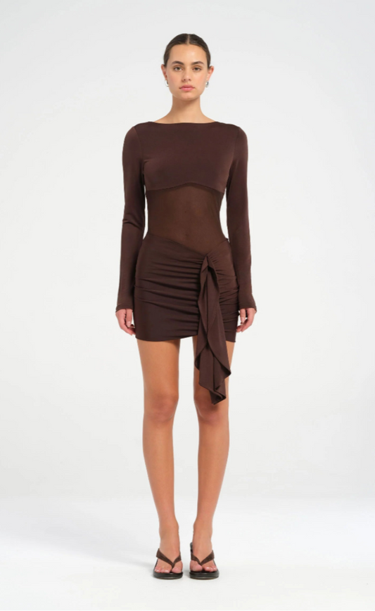 Benni Juni Mini Dress Chocolate