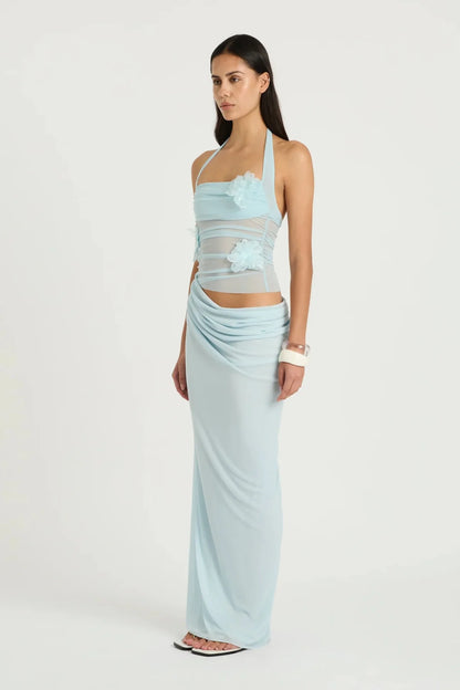 Benni Florence Maxi Dress Fresh Mint Flower