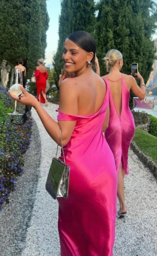 Natalie Rolt Monika Gown Neon Pink