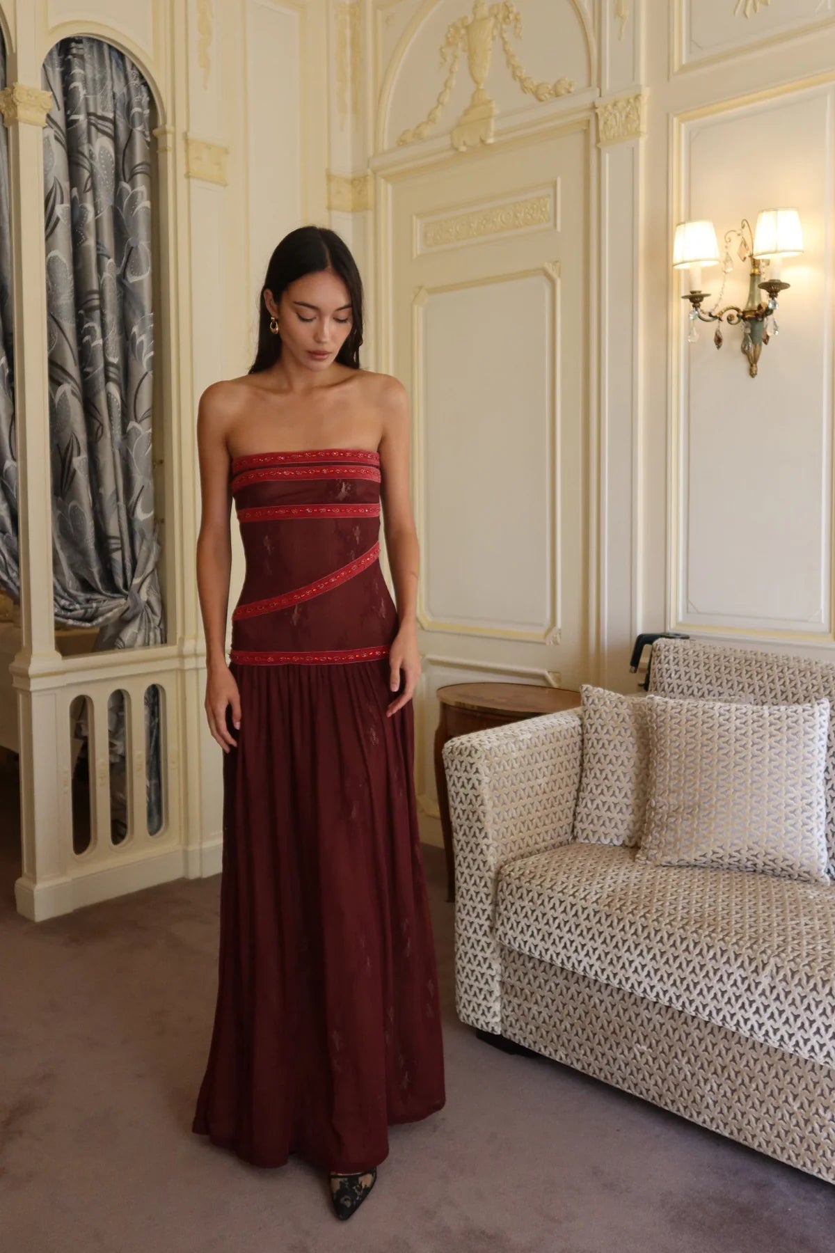 Fait Par Foutch Colette Dress Bordeaux