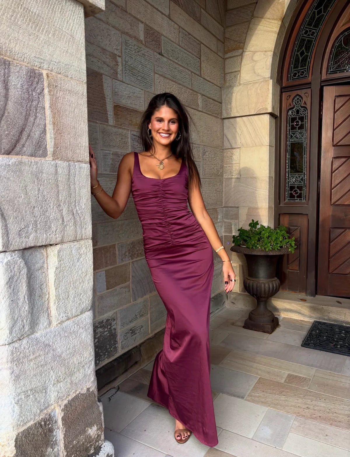 Ance Gria Atlein Gown Plum