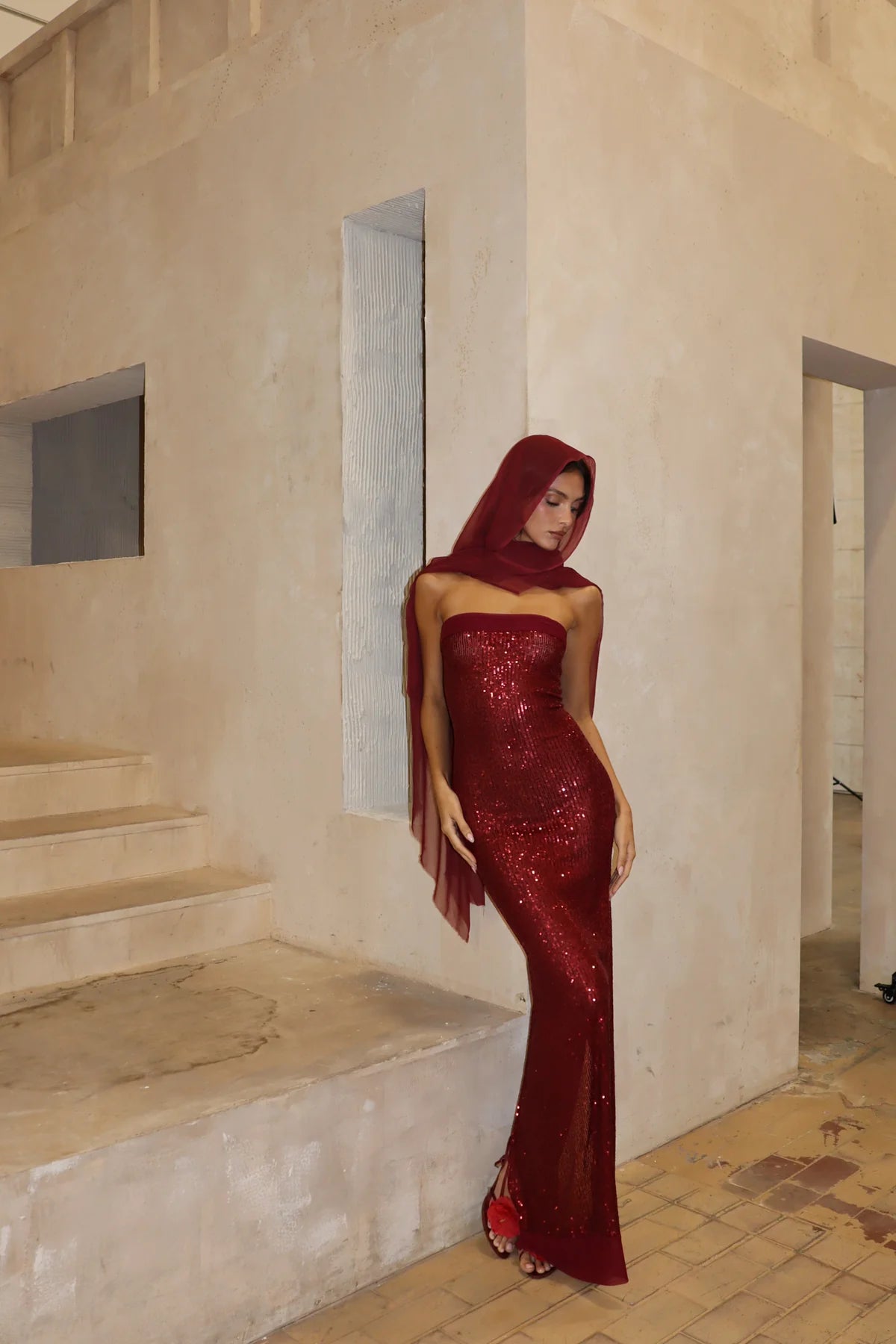 Fait Par Foucth Elizabeth Dress Ruby
