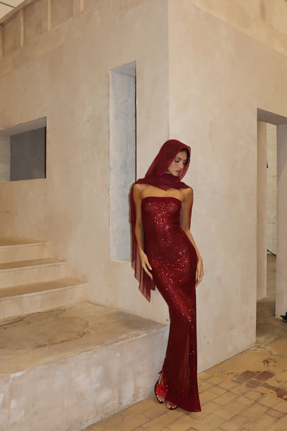 Fait Par Foucth Elizabeth Dress Ruby