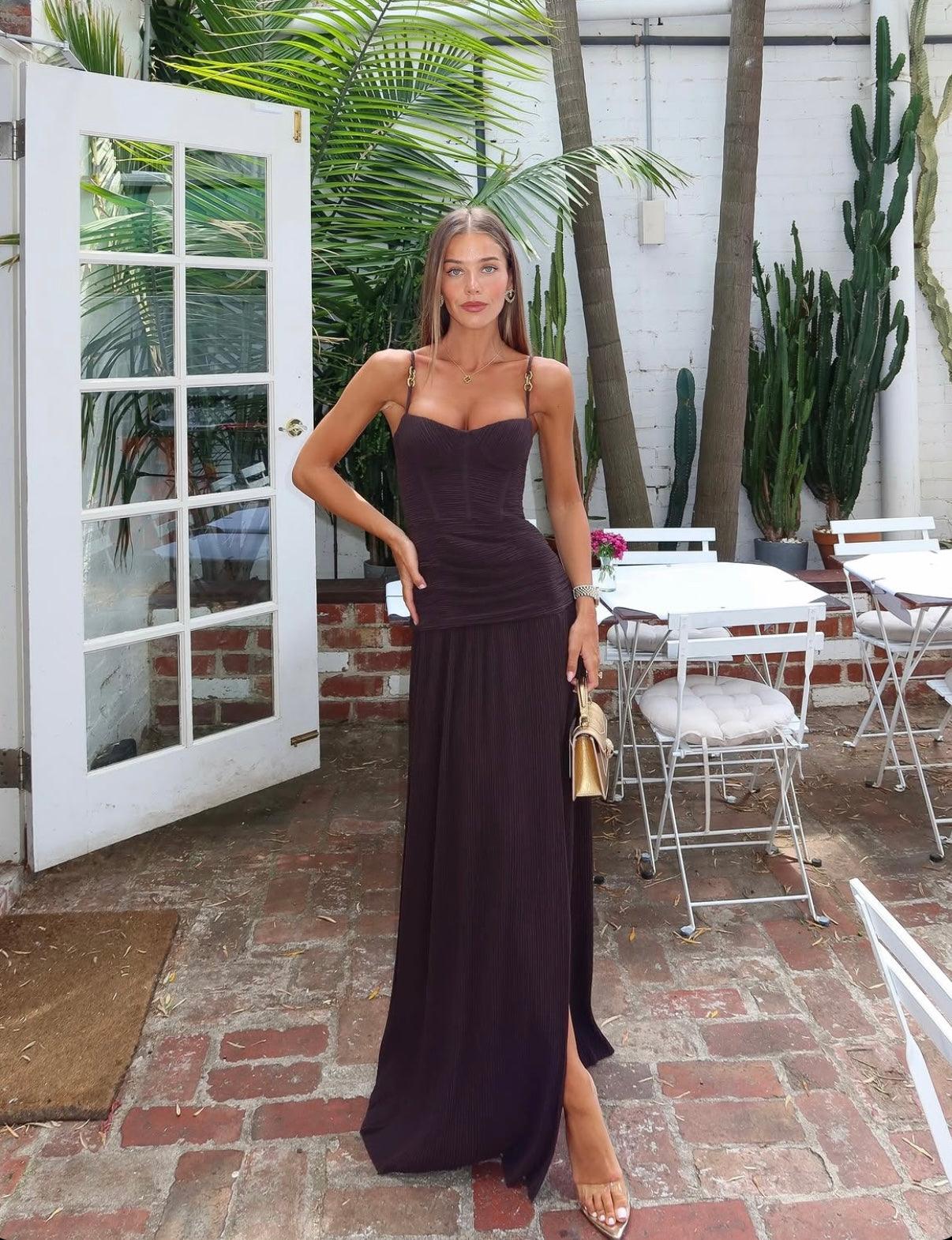 Manning Cartell Double Time Pleat Dress Dark Chocolate
