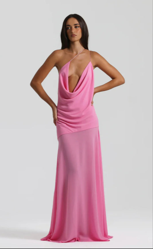 Natalie Rolt Dimity Gown Candy Pink