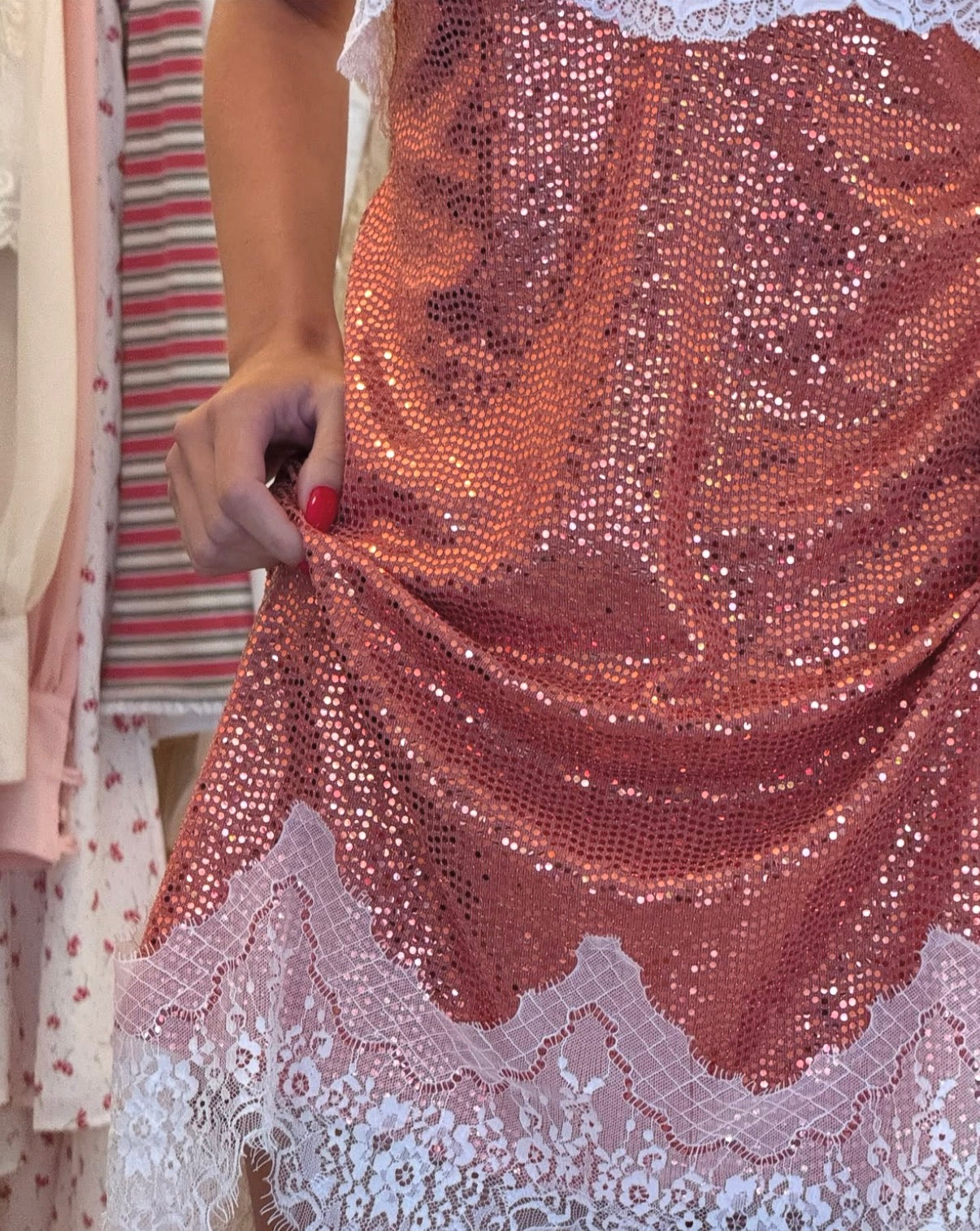 Fait Par Foutch Celeste Dress Rose Glimmer