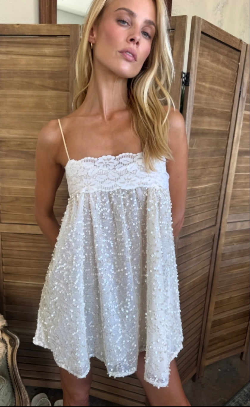 Fait Par Foutch Sophia Dress Ivory Sequin