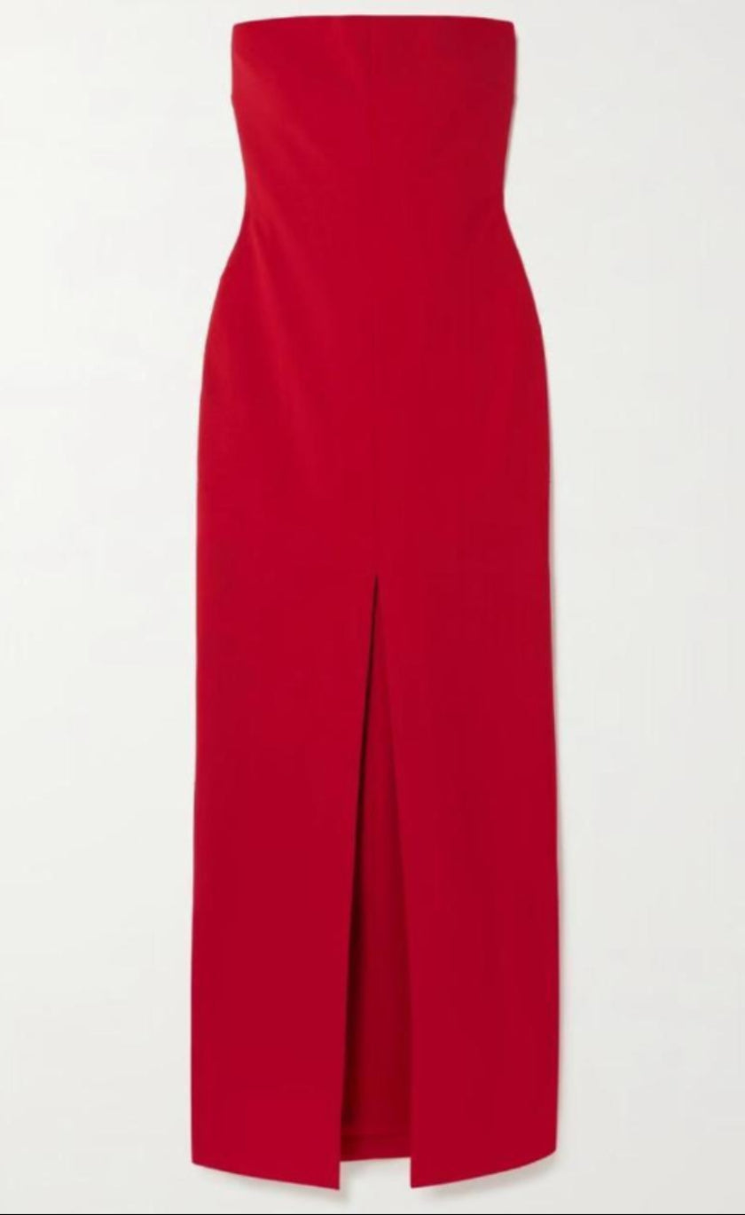 SELLING Solace London Bysha Strapless Red Maxi Dress