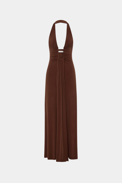 Misha Jennifer Cupro Maxi Dress Cedar