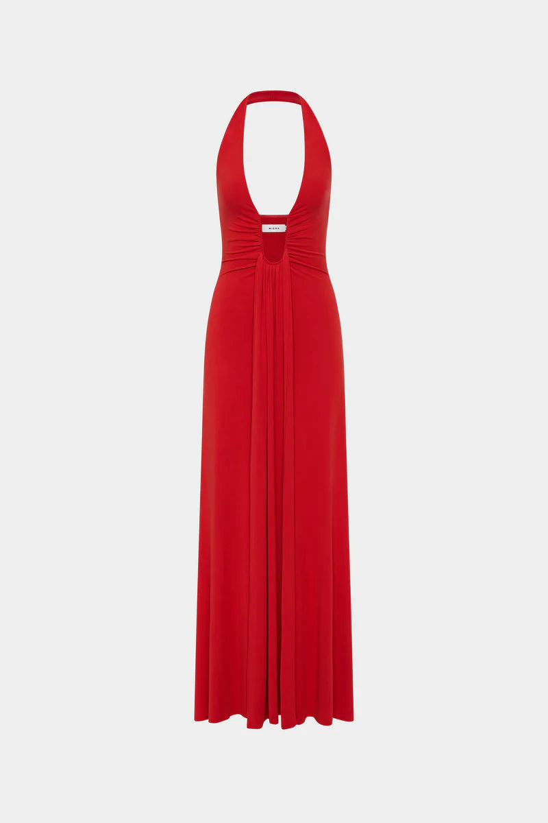 Misha Jennifer Cupro Maxi Cherry