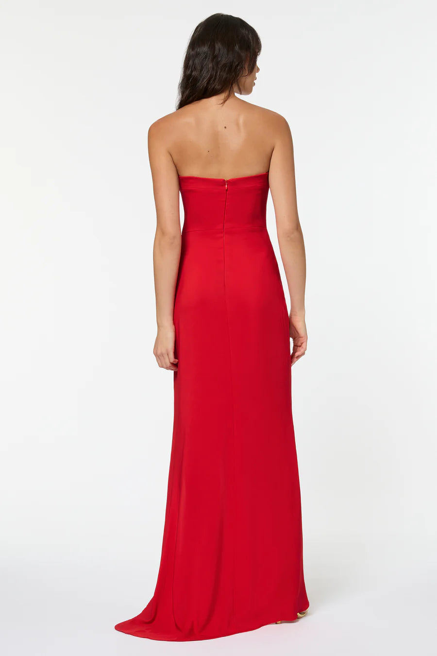 Manning Cartell Asymmetrical Games Strapless Gown Scarlet